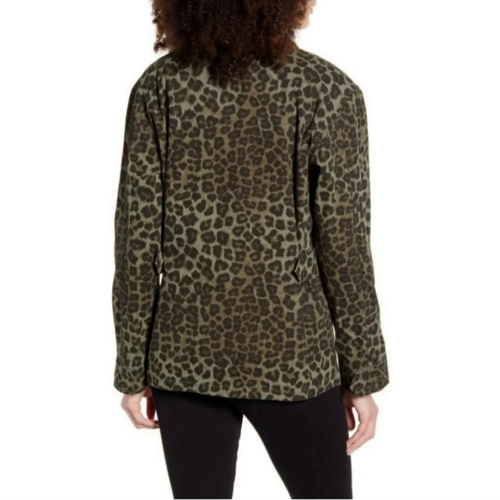 NWT Good American Leopard Print Utility Jacket